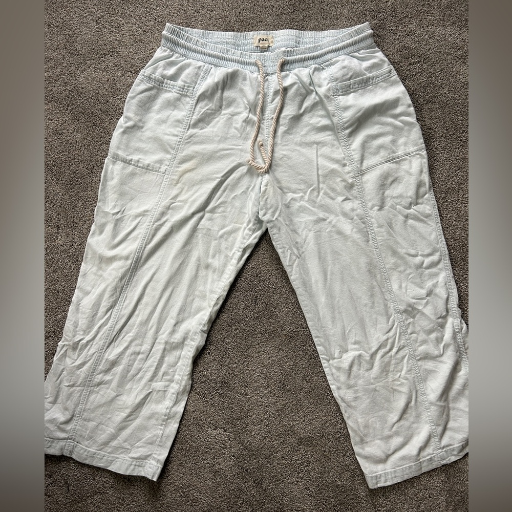 Pact Women's Ankle & Cropped Pants in Pale Blue